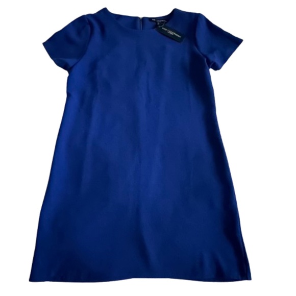 one clothing Women M Royal Blue Short Sleeve Round Neck Relaxed Tunic Mini Dress - Picture 3 of 13
